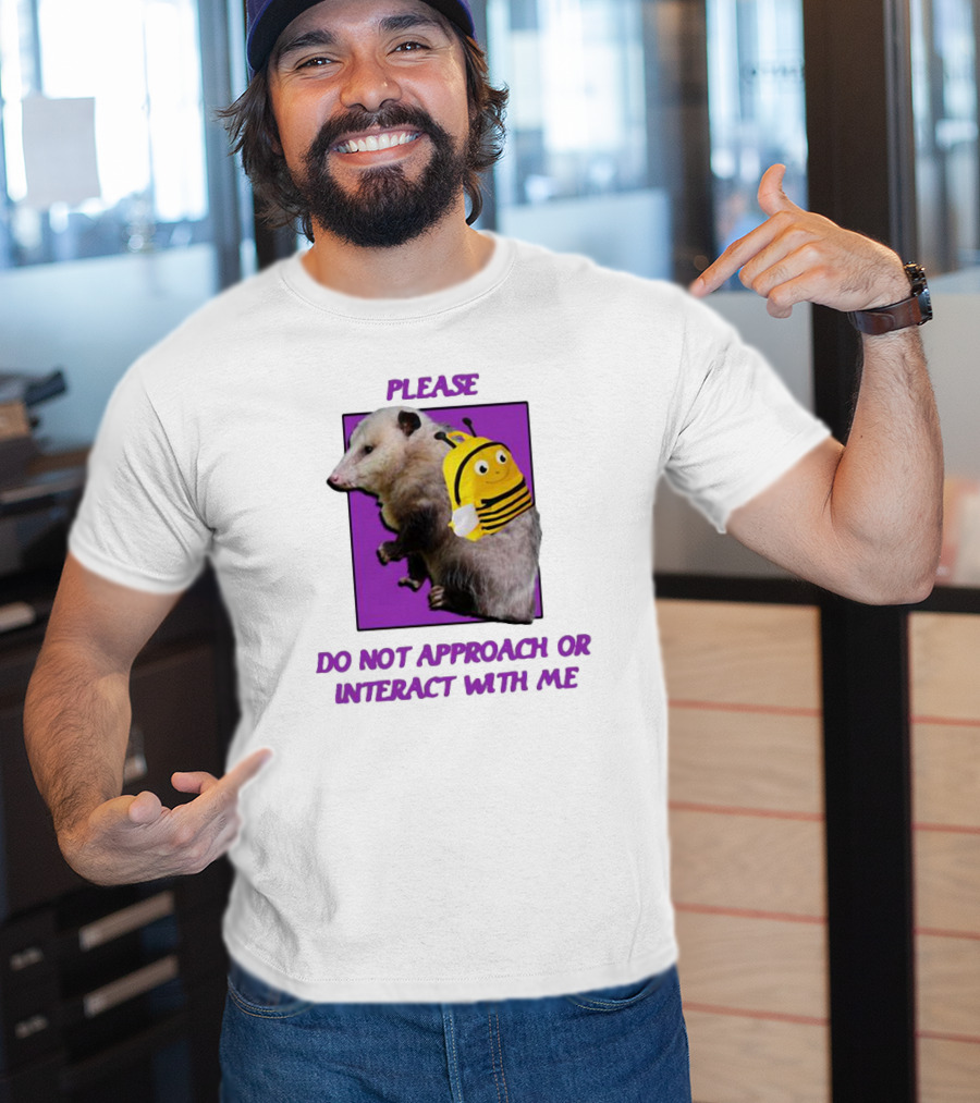 Possumcore Please Do Not Approach Or Interact With Me Bee Backpack T-Shirt
