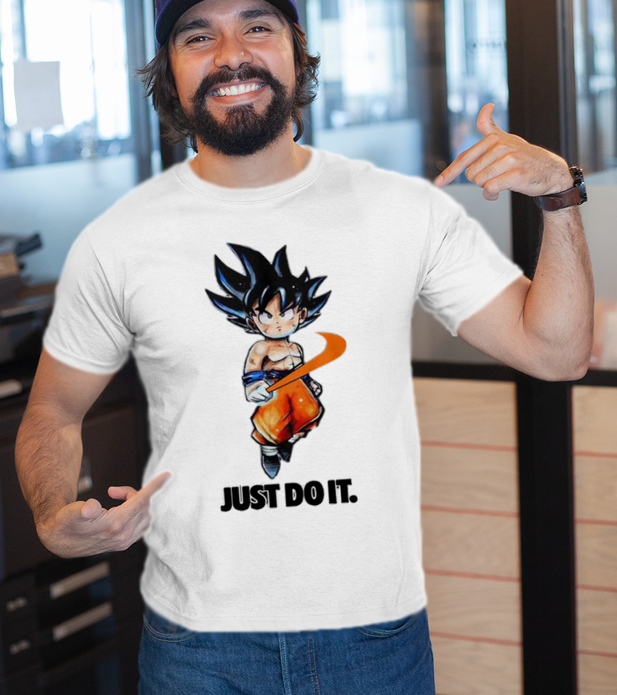 Son Goku Just Do It Dragon Ball Crossover T-Shirt