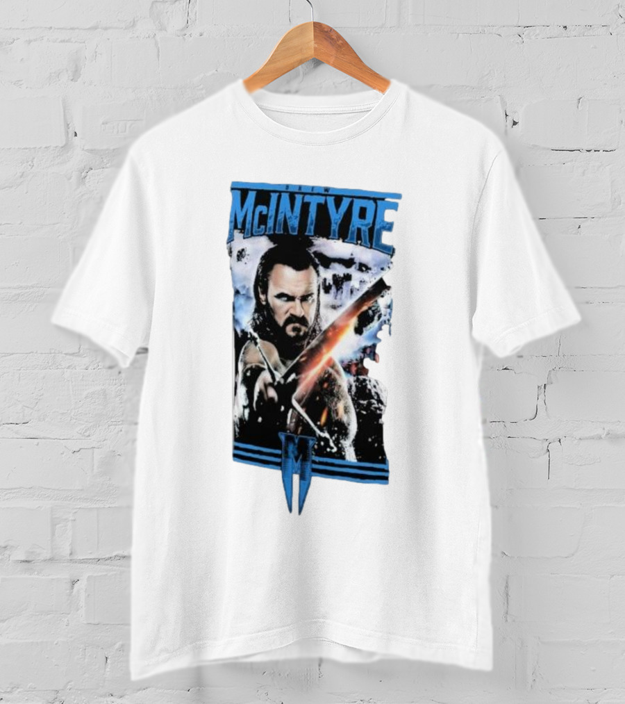 Drew McIntyre Clash Warrior With Sword And Determined Gaze T-Shirt