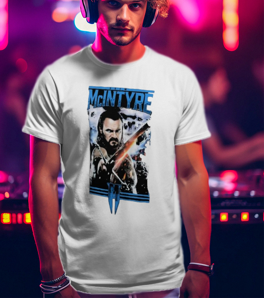 Drew McIntyre Clash Warrior With Sword And Determined Gaze T-Shirt