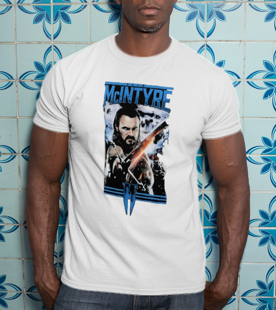 Drew McIntyre Clash Warrior With Sword And Determined Gaze T-Shirt