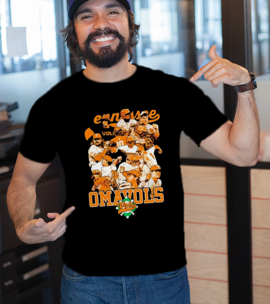 Tennessee Volunteers Omavols Baseball Players Collage T-Shirt