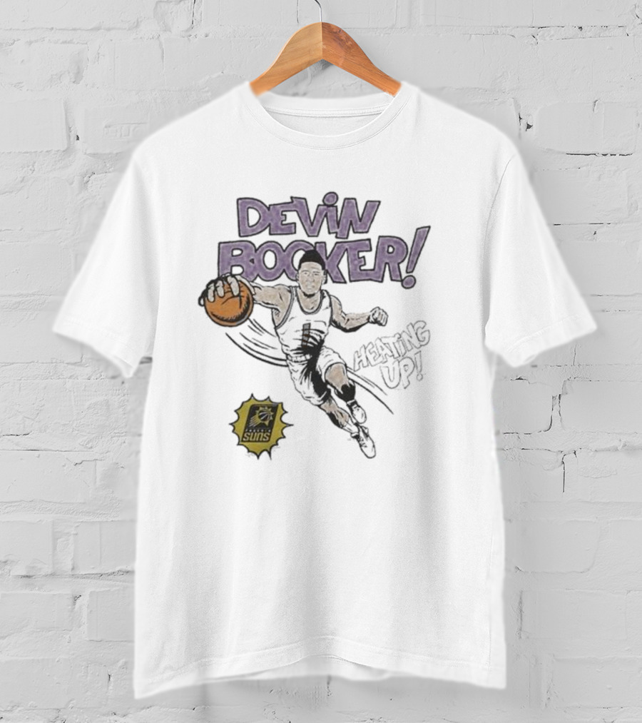 Devin Booker Phoenix Suns Dunking Up Comic T-Shirt