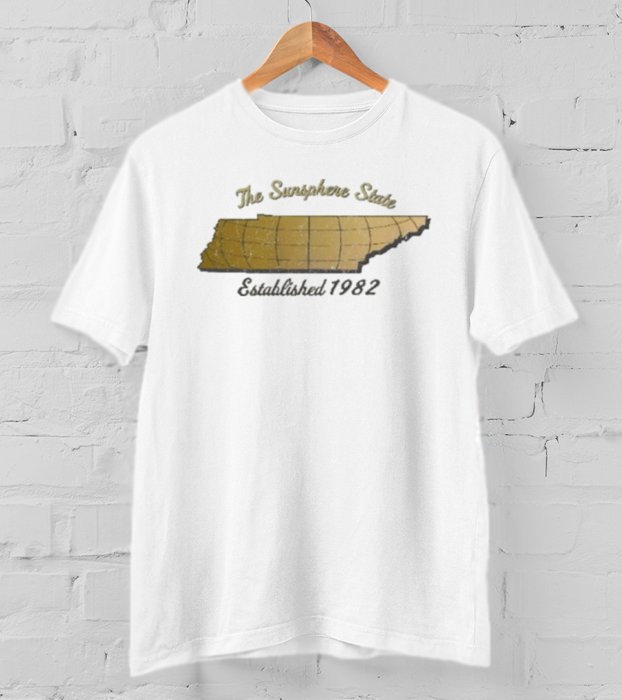 The Sunsphere State Tennessee Map Established 1982 T-Shirt
