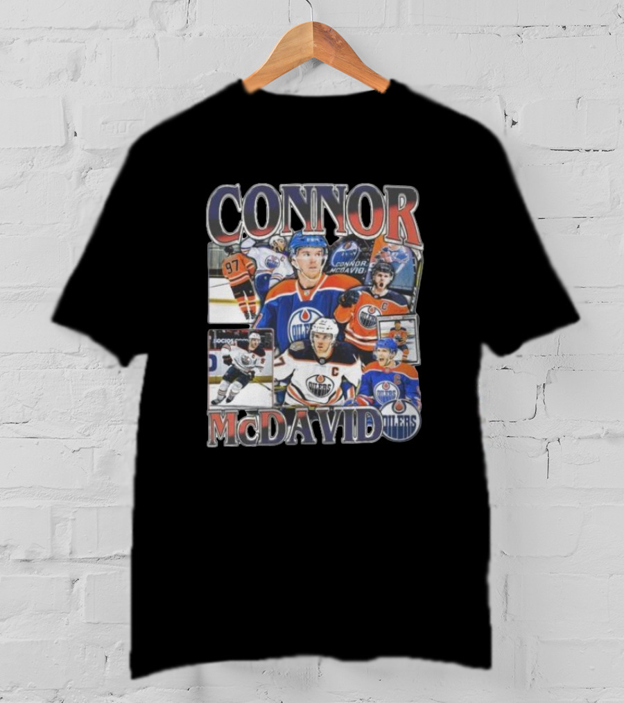 Connor McDavid Edmonton Oilers MVP Player 97 Hockey Images T-Shirt