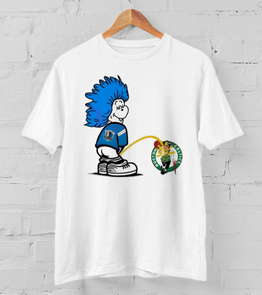 Dr Seuss Thing One Dallas Mavericks Urine On Boston Celtics T-Shirt
