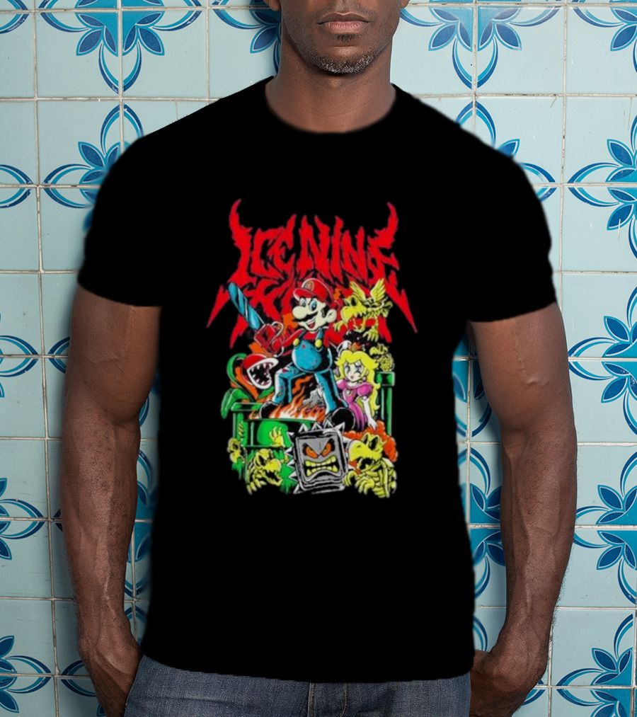 Ice Nine Kills Party Of Darkness Mario Horror Mashup T-Shirt