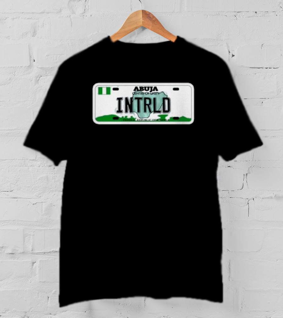 Abuja Centre Of Unity INTRLD Federal Republic Of Nigeria License Plate T-Shirt