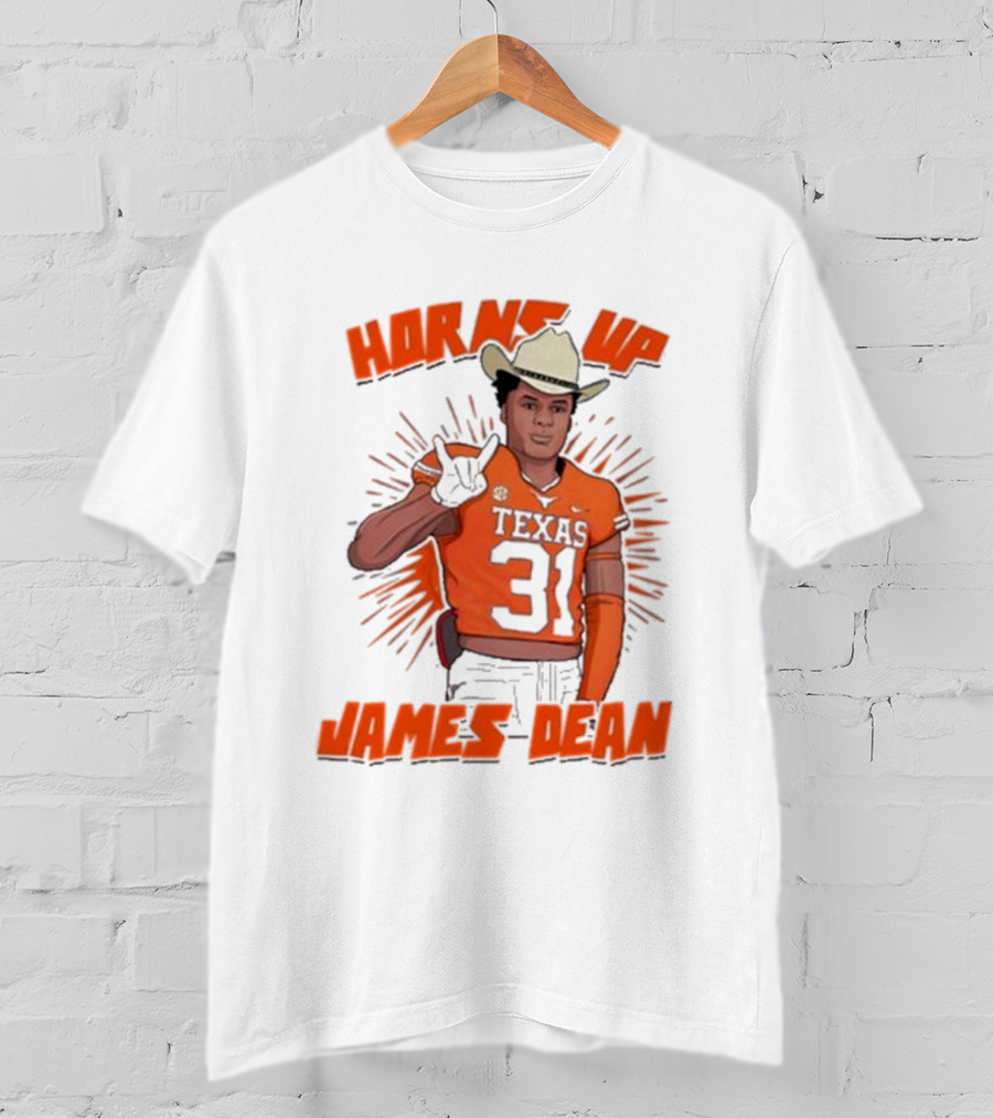 Horns Up Texas 31 Cowboy James Dean T-Shirt