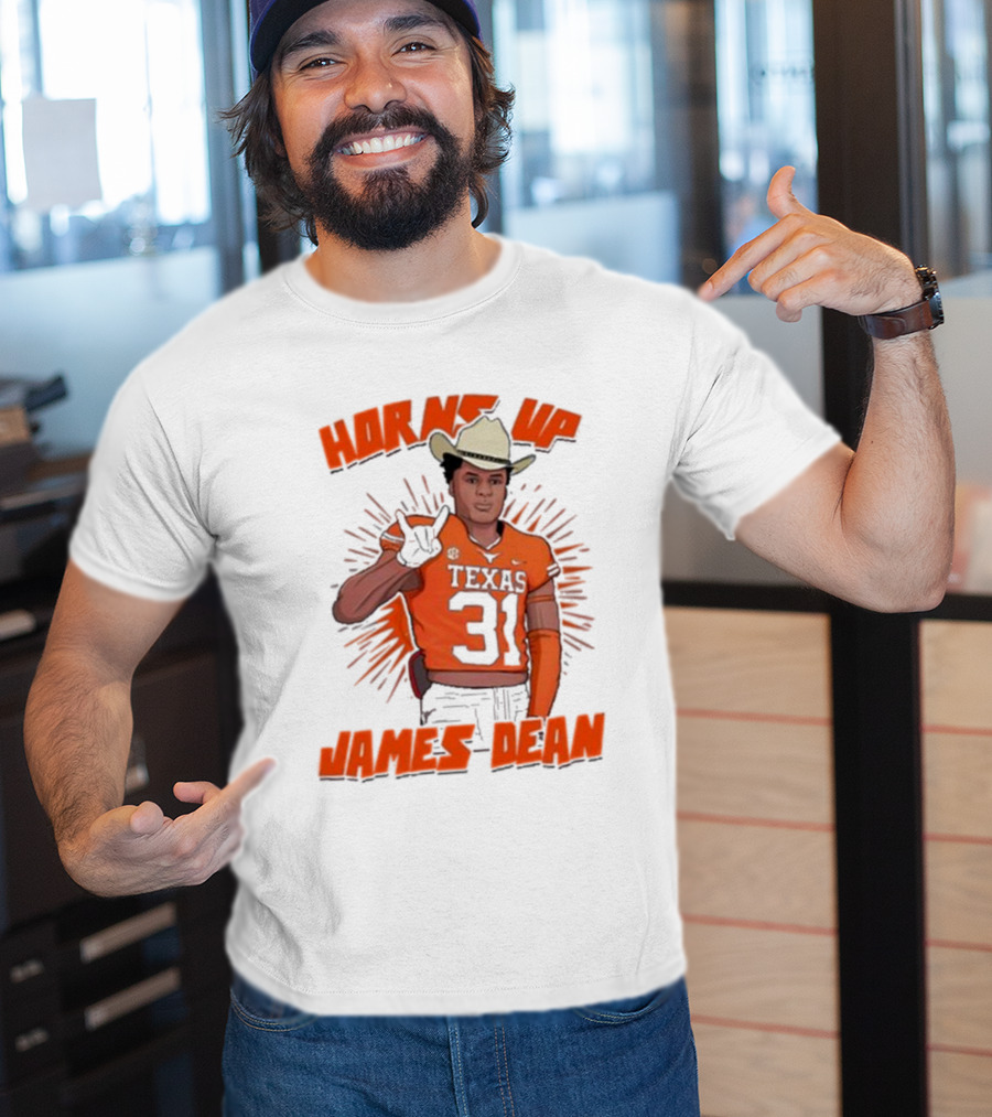 Horns Up Texas 31 Cowboy James Dean T-Shirt