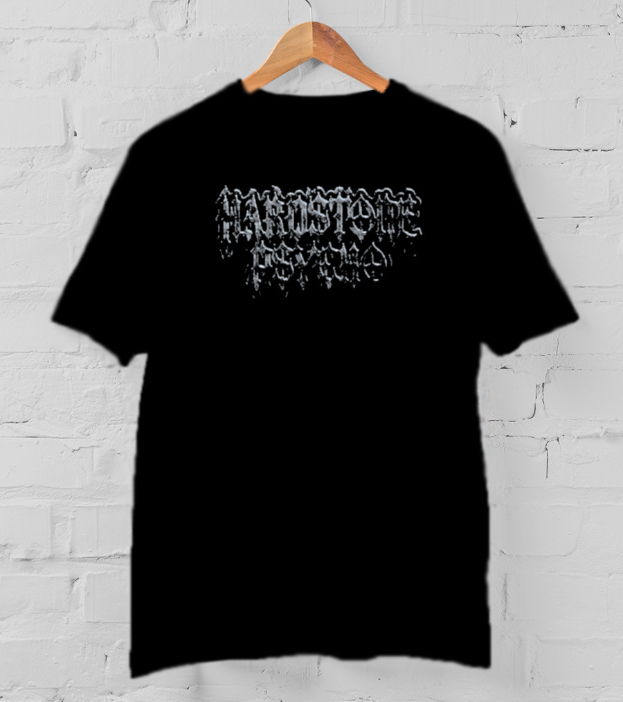 Hardstone Psycho Metal Dripping Text T-Shirt