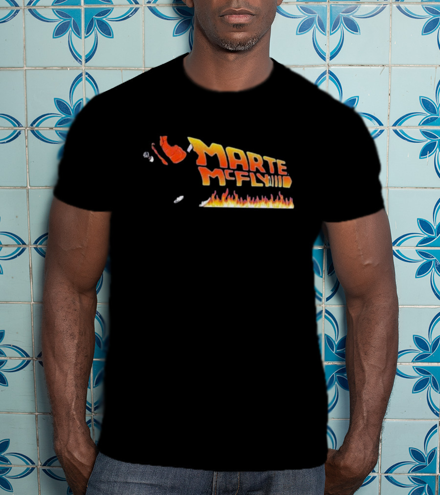Marte McFly Fire Player Retro Flame T-Shirt