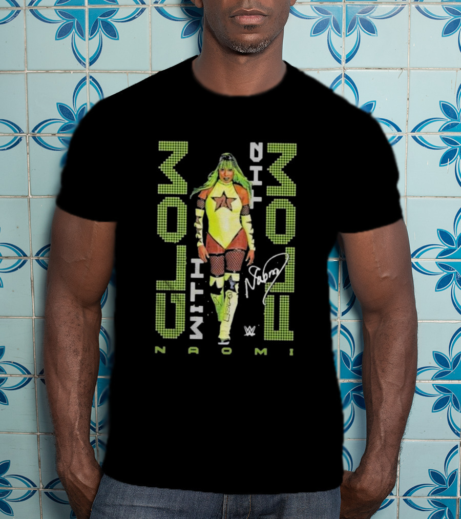 Naomi Glow With The Flow WWE Neon Star Signature T-Shirt