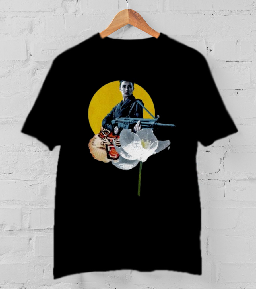 Osd 277 The Arms Of A Warrior With Tiger Flower Emblem T-Shirt