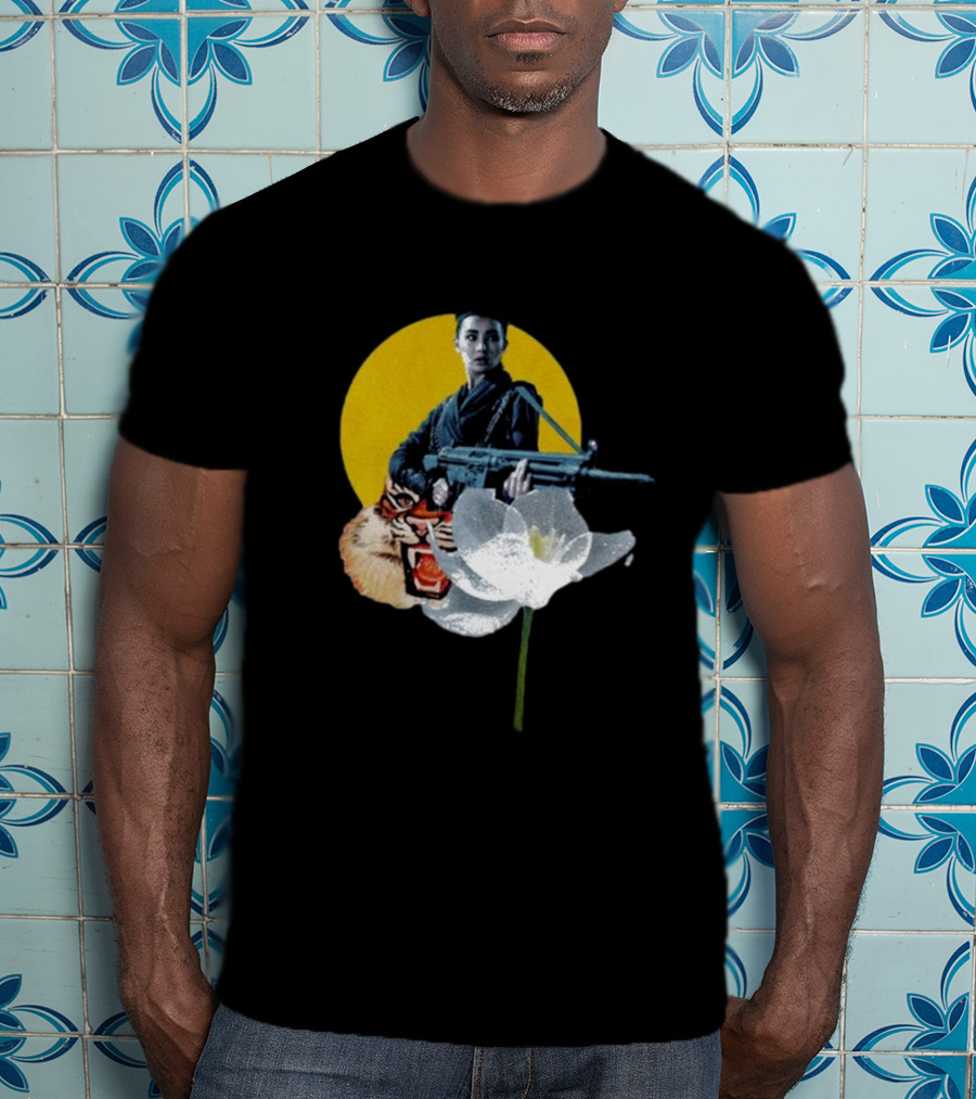 Osd 277 The Arms Of A Warrior With Tiger Flower Emblem T-Shirt