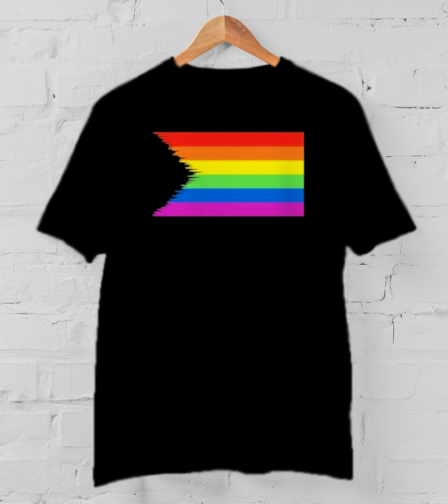 Pride Restored Flag Distorted Rainbow Bands T-Shirt