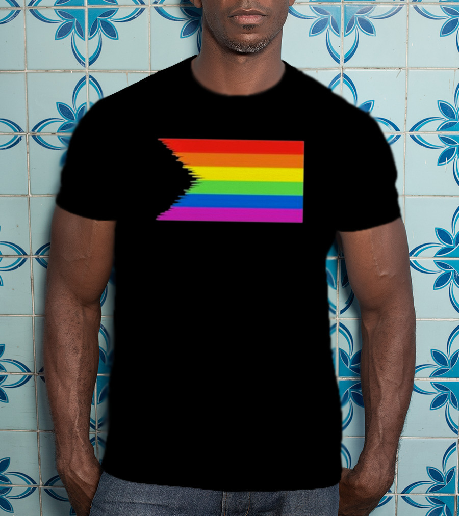 Pride Restored Flag Distorted Rainbow Bands T-Shirt