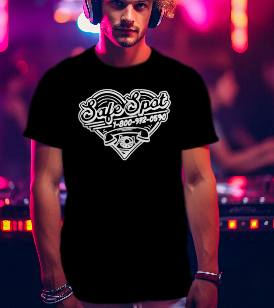 Safe Spot Heart Dial 1 800 972 0590 T-Shirt