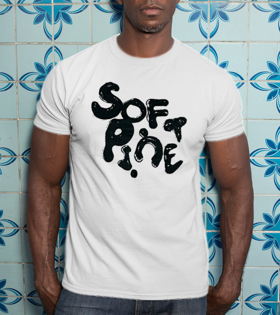 Soft Pine Logo Dark Green Text T-Shirt