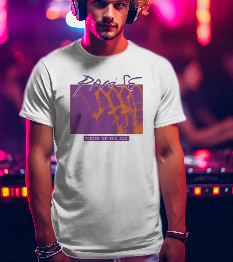 Praise Coming Up For Air Purple And Orange Abstract T-Shirt