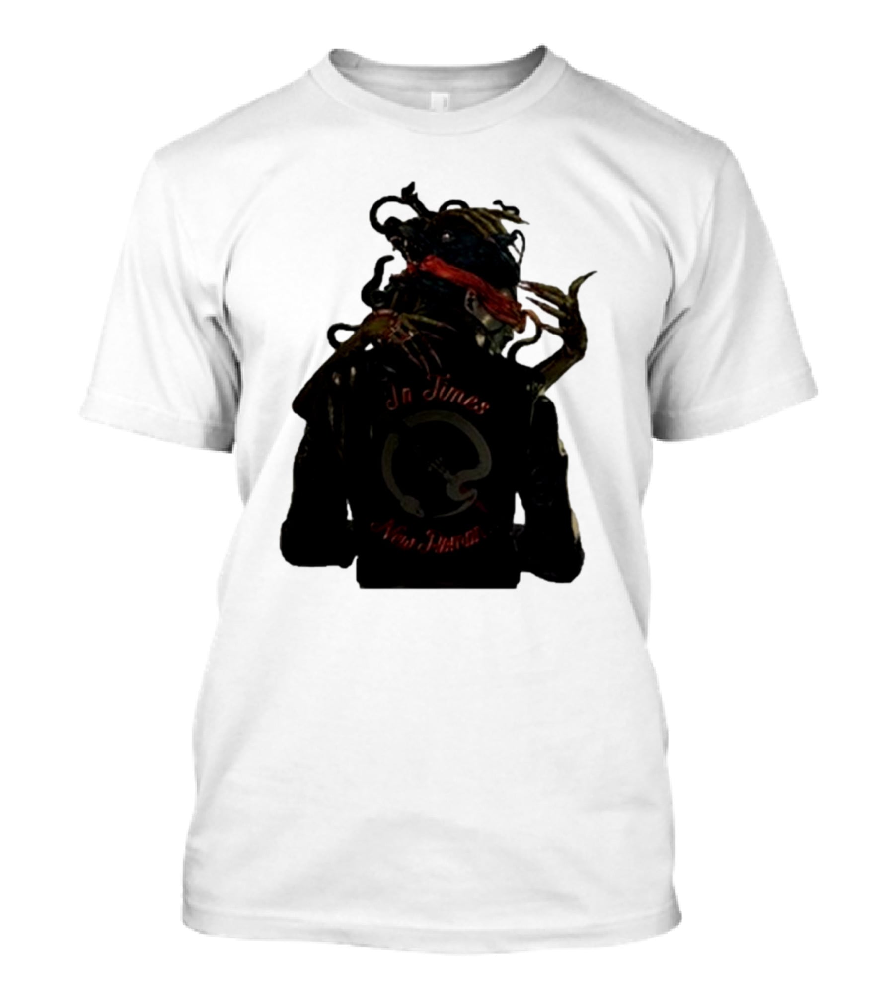 QOTSA In Times New Roman Blindfolded Figure With Entangled Hands T-Shirt