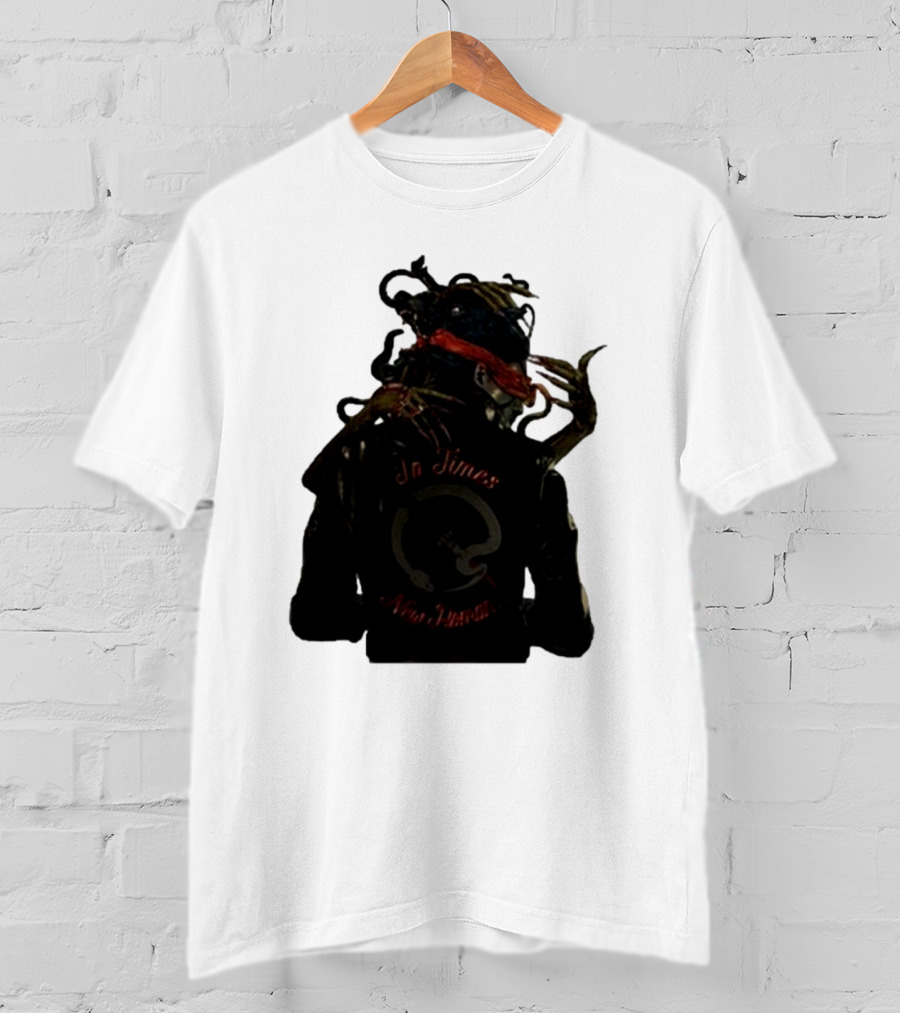 QOTSA In Times New Roman Blindfolded Figure With Entangled Hands T-Shirt
