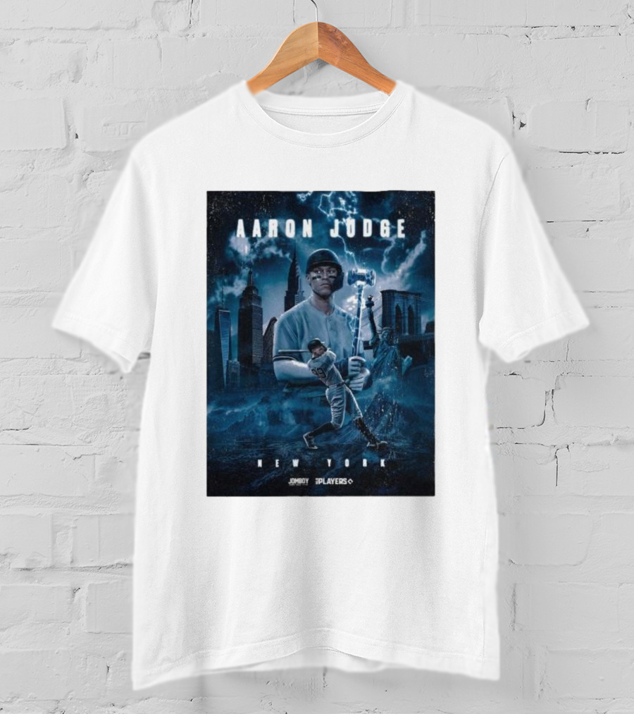 Aaron Judge New York Cityscape Thunderstorm Baseball Power Display T-Shirt