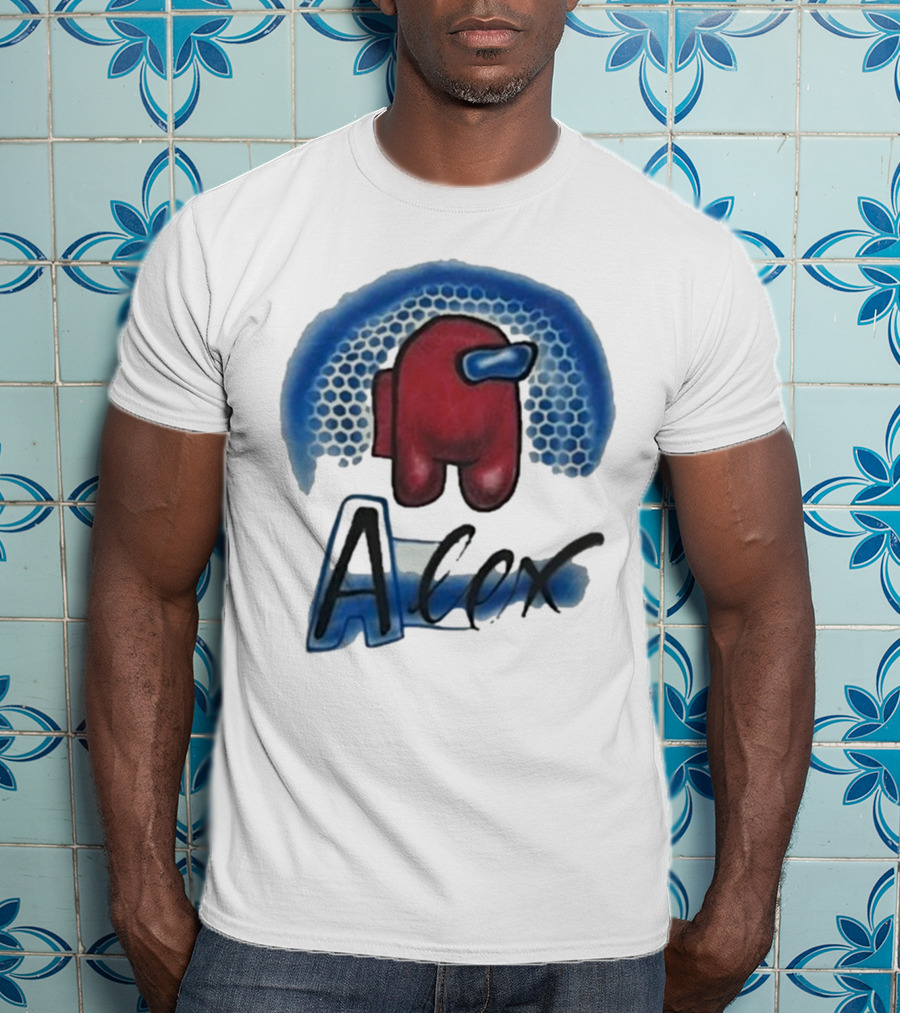 Alex Among Us Red Blue Honeycomb T-Shirt