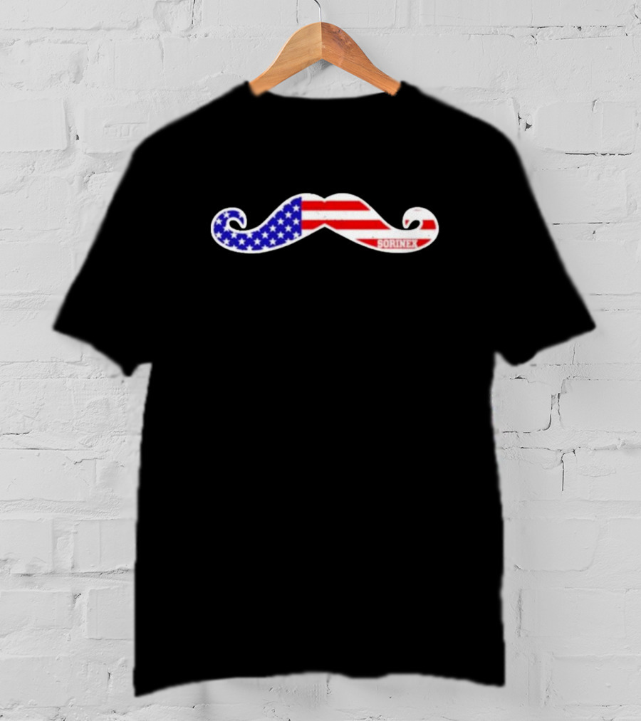 American Flag Mustache Sorinex T-Shirt