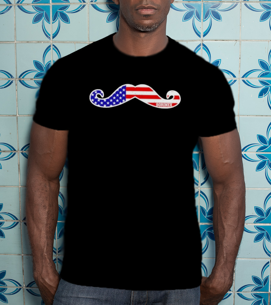 American Flag Mustache Sorinex T-Shirt