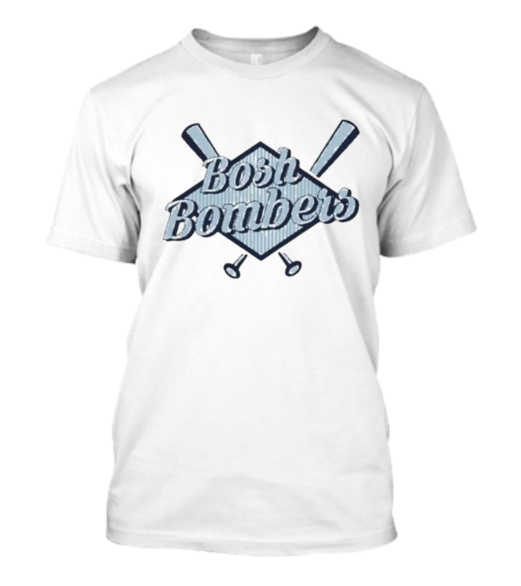 Bosh Bombers Baseball Bat Crossed Diamond Emblem T-Shirt