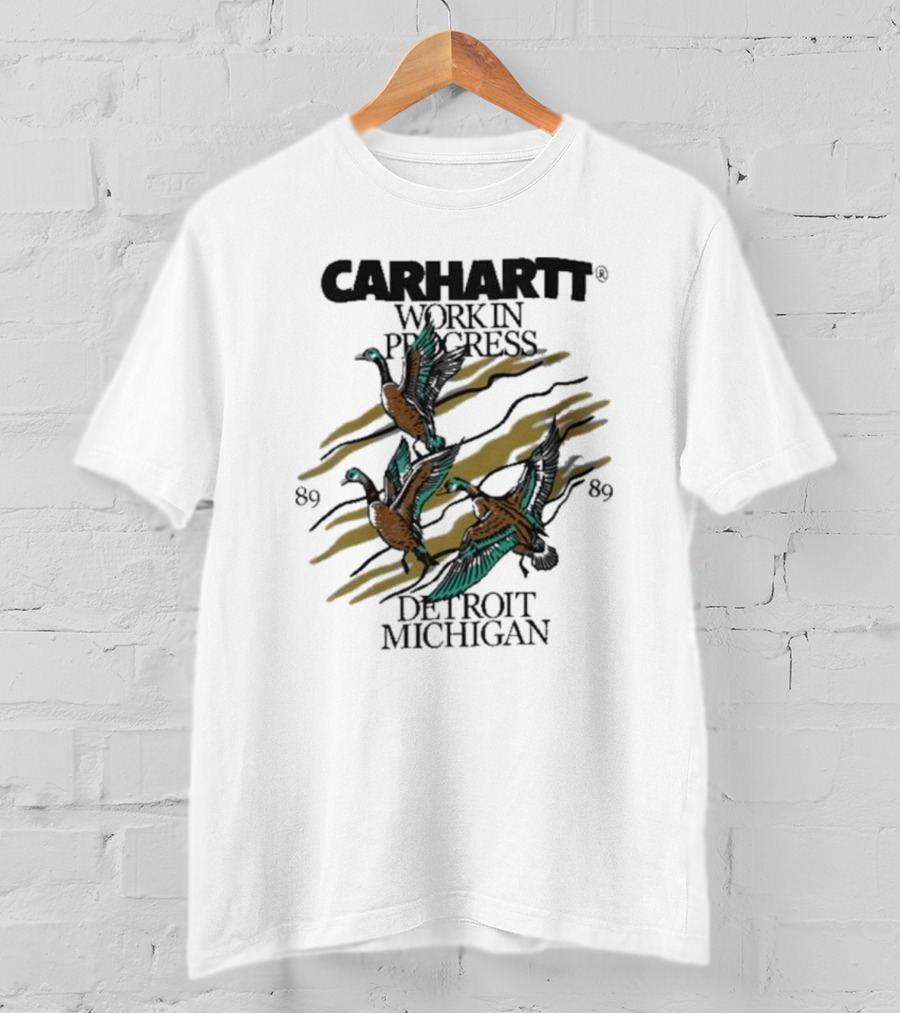 Carhartt Work In Progress Detroit Michigan 89 Ducks T-Shirt
