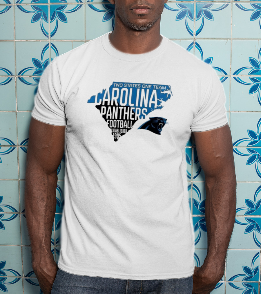 Carolina Panthers Two States One Team Football Established 1995 T-Shirt