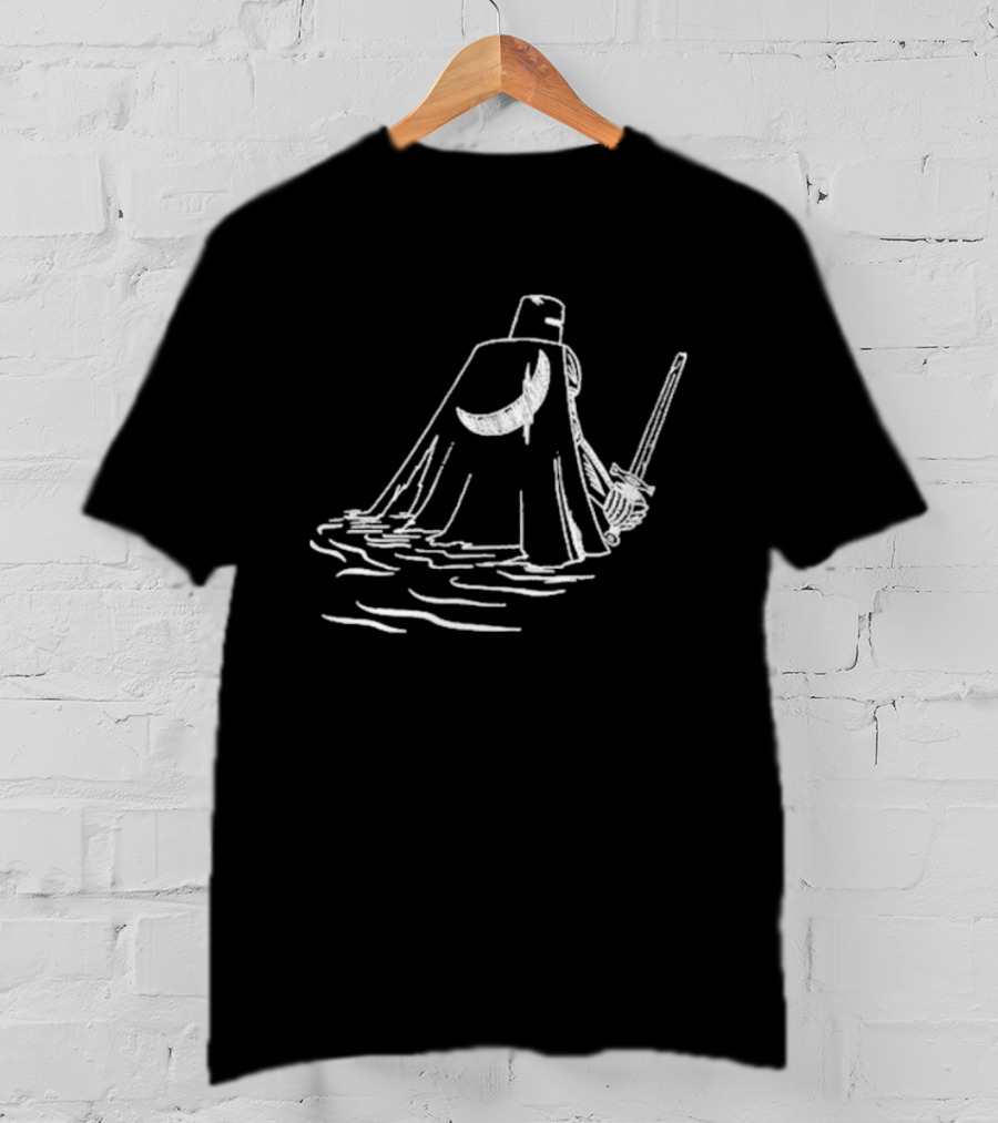 Kang Krule Moonlit Warrior Cape And Sword T-Shirt