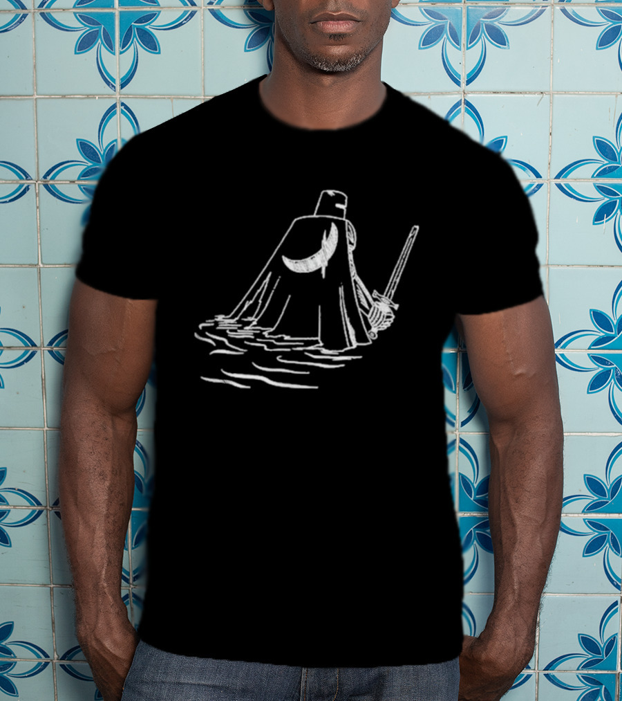 Kang Krule Moonlit Warrior Cape And Sword T-Shirt