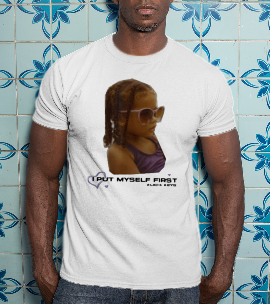 I PUT MYSELF FIRST Keys Affirmations Kid Sunglasses T-Shirt