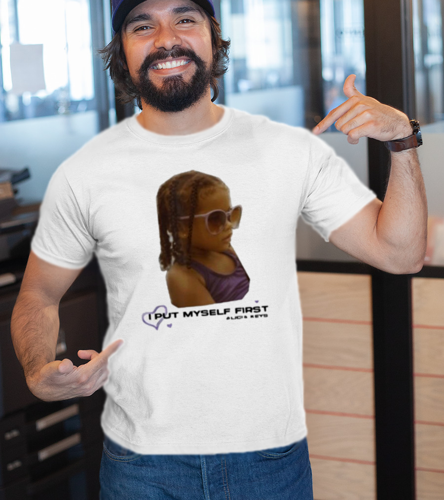 I PUT MYSELF FIRST Keys Affirmations Kid Sunglasses T-Shirt