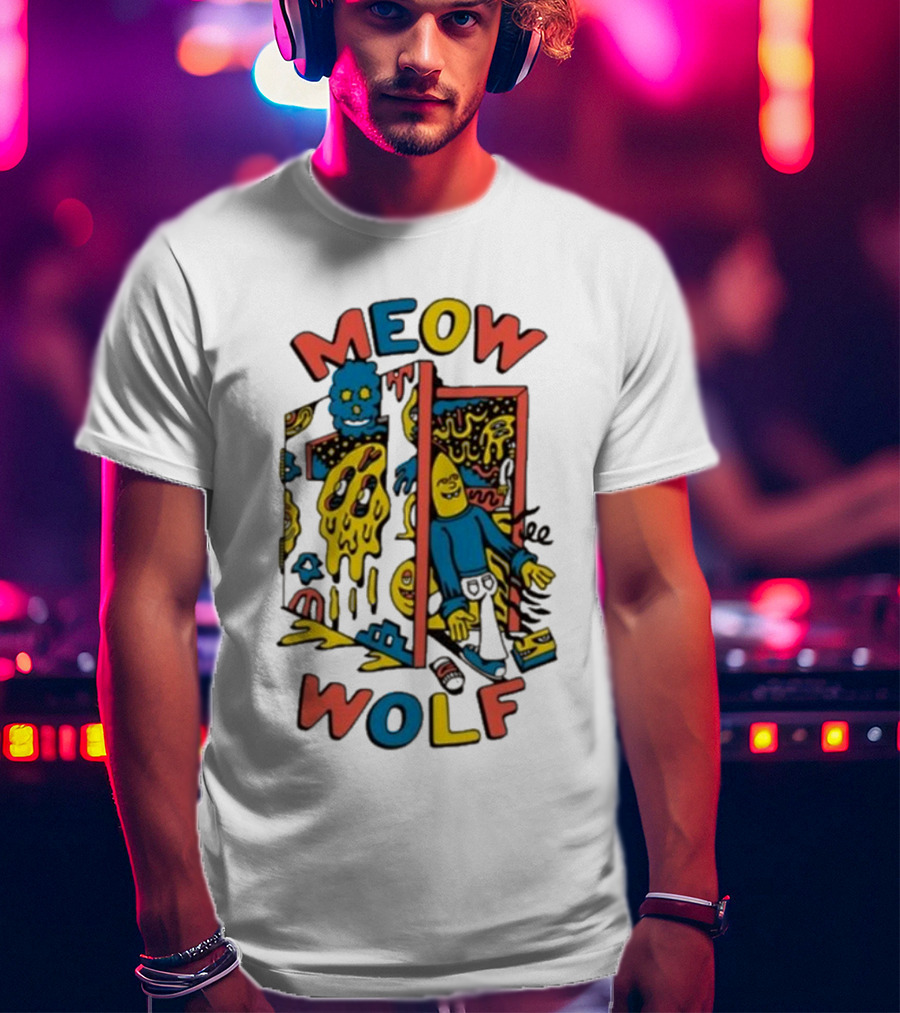 Meow Wolf Killer Acid X Mw Drippy Door Trippy Psychedelic T-Shirt