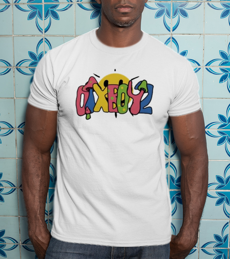 Otxboyz Microdose Smiley Face Psychedelic Bubble Letters T-Shirt