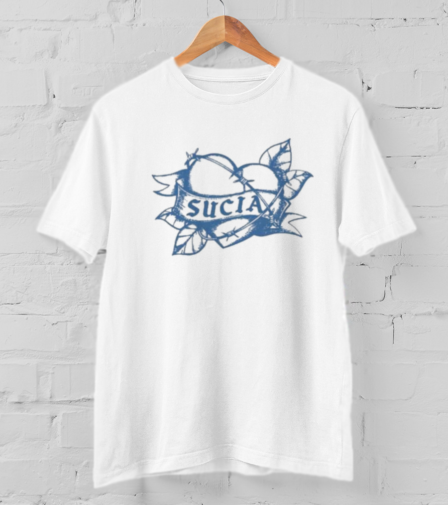 Sucia Heart Banner Tattoo Design Raglan T-Shirt