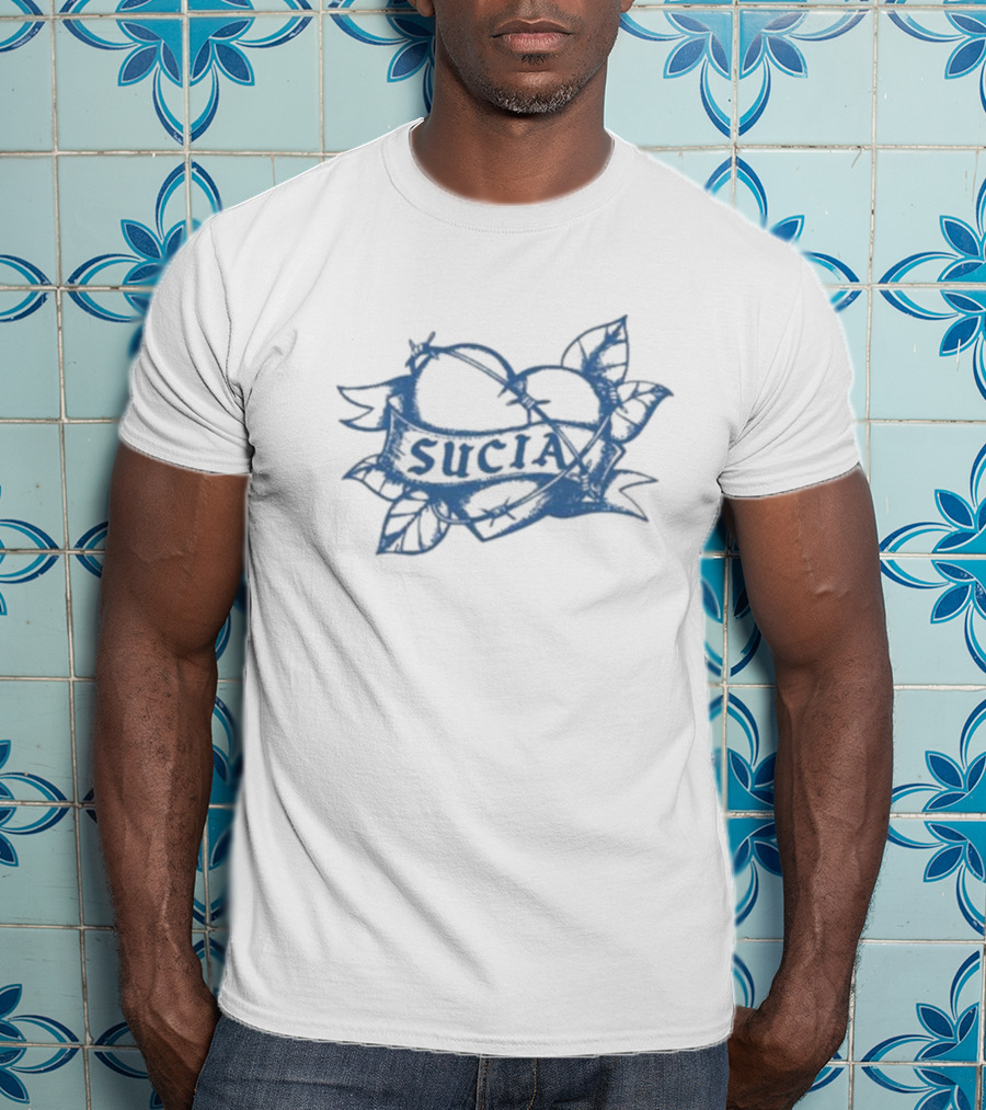 Sucia Heart Banner Tattoo Design Raglan T-Shirt