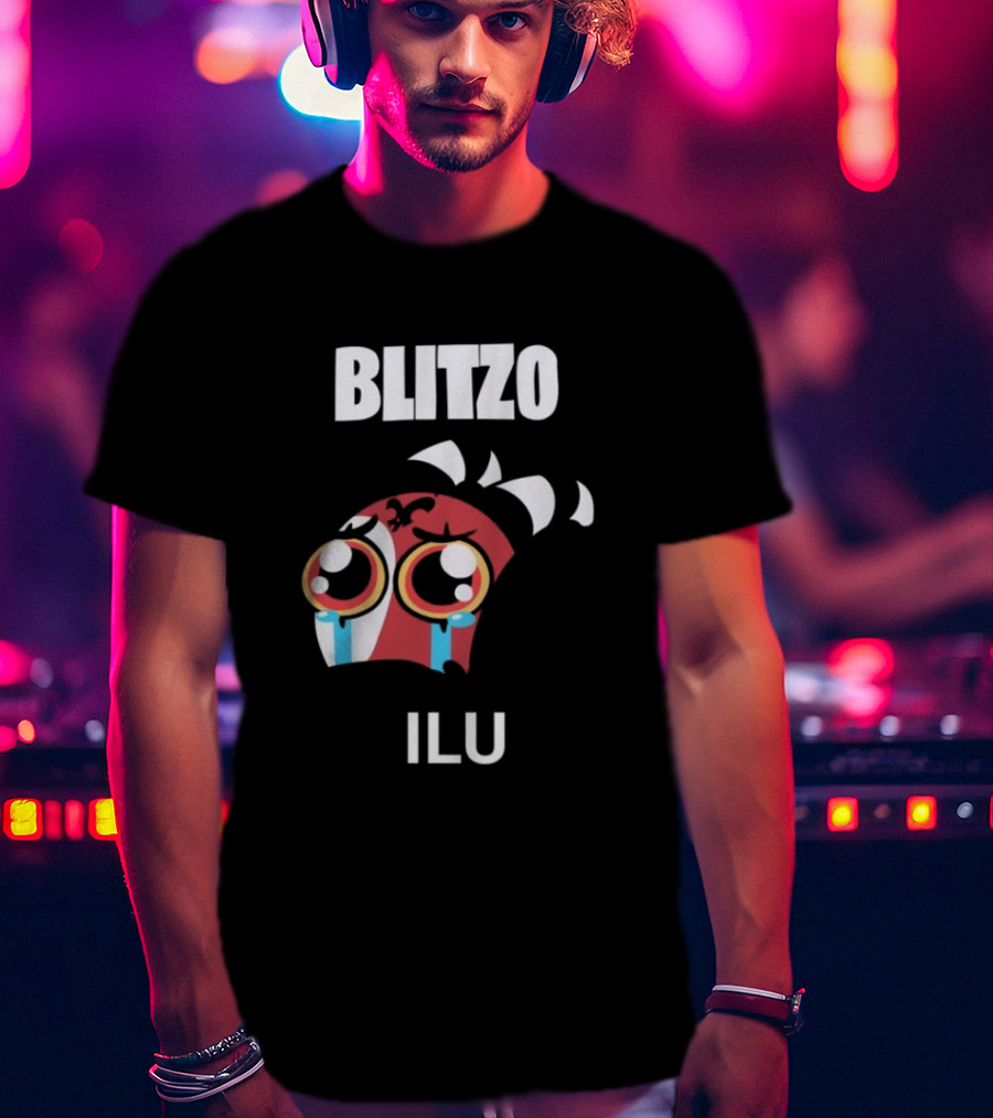 Blitzo Ilu Crying Face With Big Teary Eyes And Horns T-Shirt