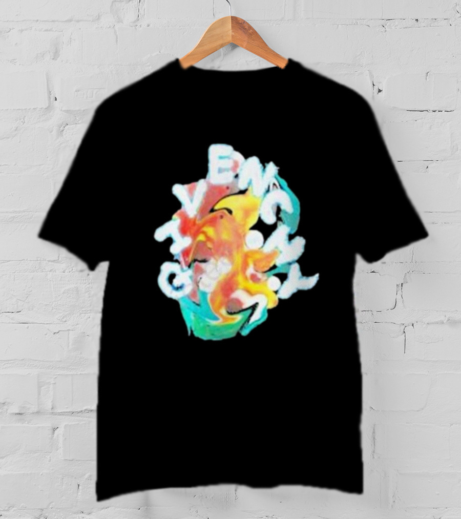 Louis Tomlinson Givenchy Psychedelic Oversized Top Colorful Swirl Text T-Shirt