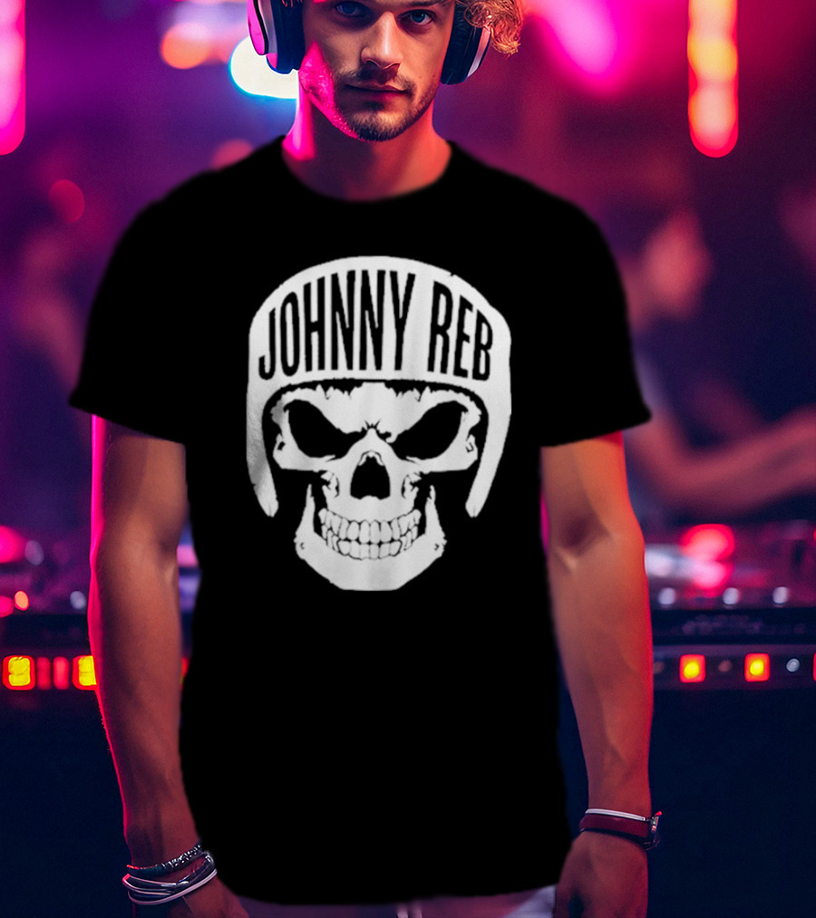 Johnny Reb Skull Helmet Classic T-Shirt