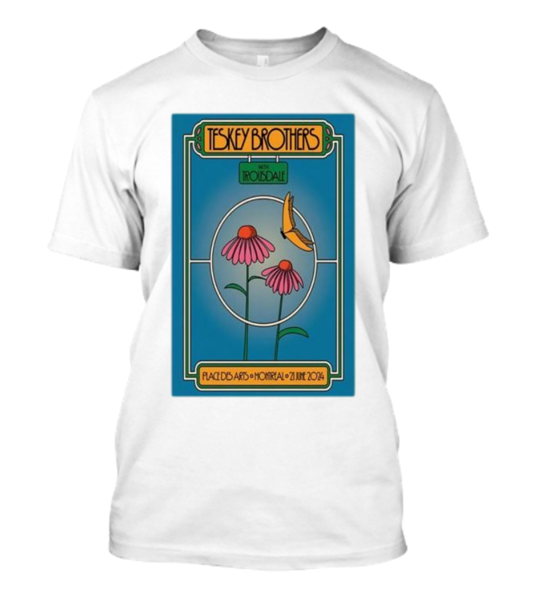 Teskey Brothers With Iron And Wine Place Des Arts Montreal June 21 T-Shirt
