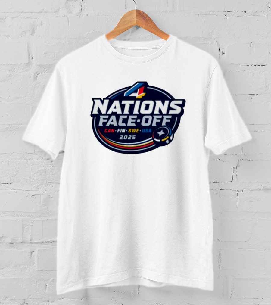 4 Nations Face-Off 2025 CAN FIN SWE USA T-Shirt