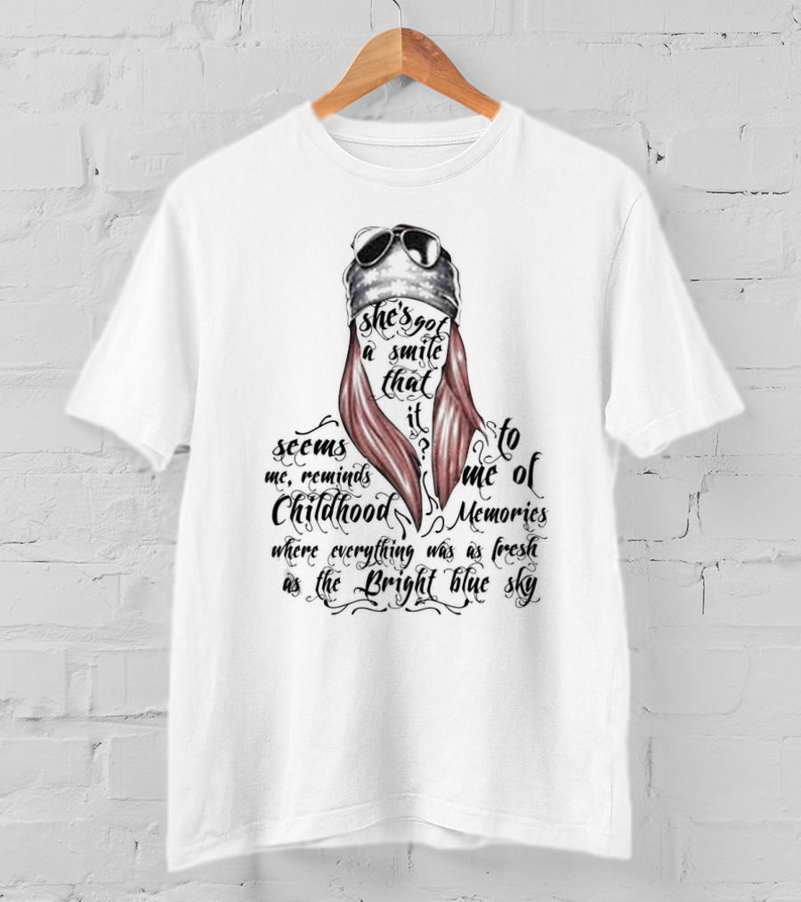 She's Got A Smile That It Seems To Me Of Childhood Memories Bright Blue Sky T-Shirt