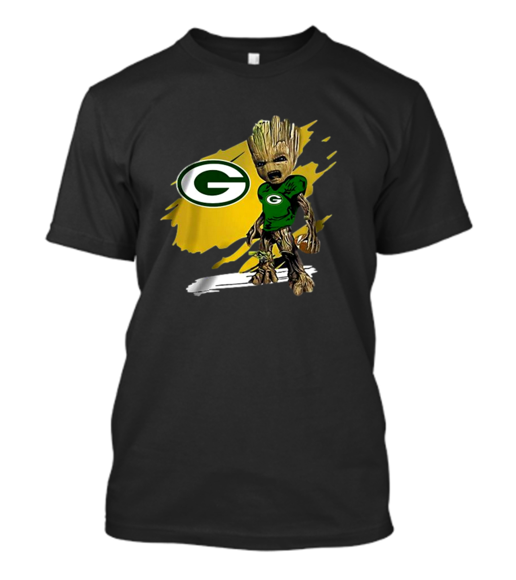 Baby Groot Green Bay Packers Football Fan T-Shirt