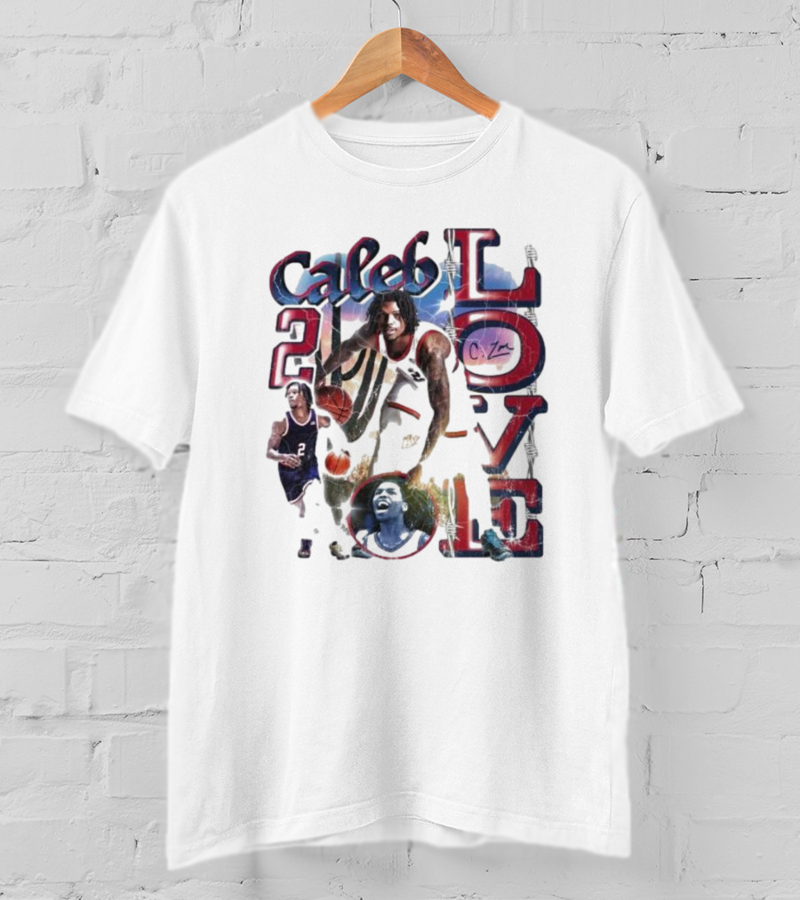 Caleb Love 2 Basketball Signature Jersey Dunk Champion Image T-Shirt