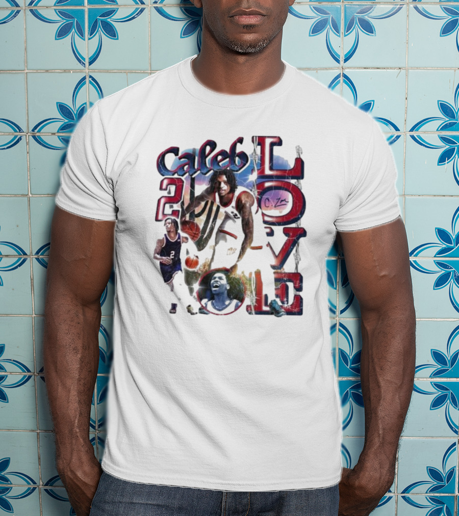 Caleb Love 2 Basketball Signature Jersey Dunk Champion Image T-Shirt